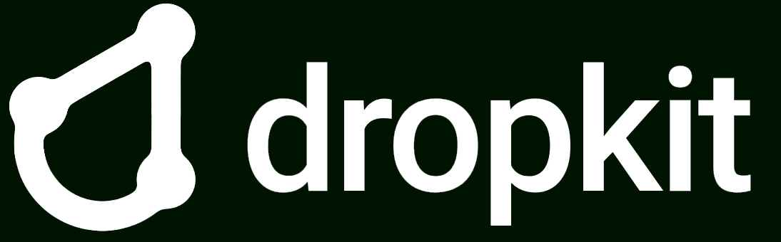 Dropkit white logo